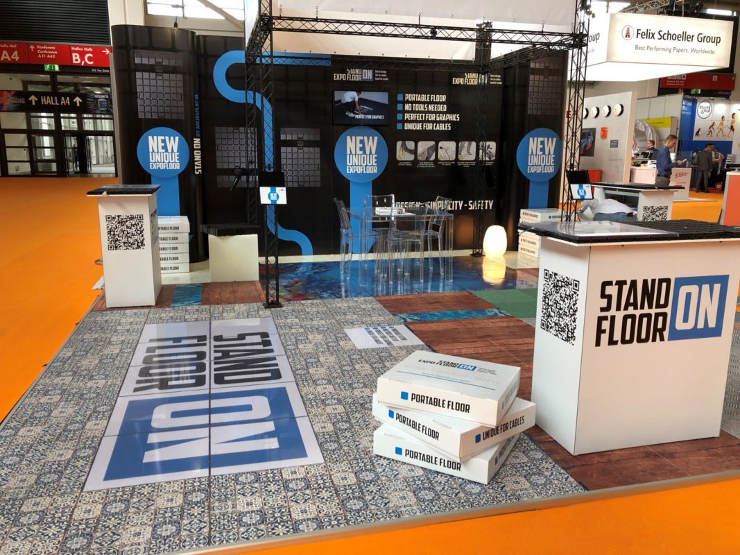 Stand on expo floor fespa